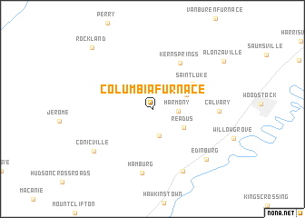 map of Columbia Furnace