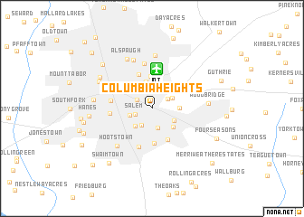 map of Columbia Heights