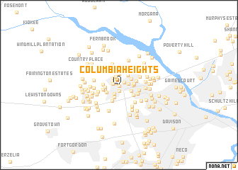 map of Columbia Heights