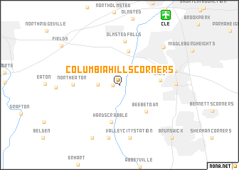 map of Columbia Hills Corners