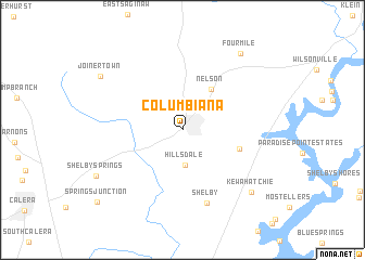 map of Columbiana