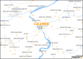 map of Columbia