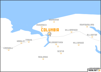 map of Columbia