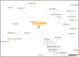 map of Columbia