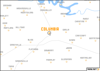 map of Columbia