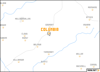 map of Columbia