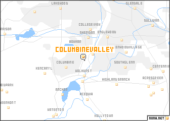 map of Columbine Valley