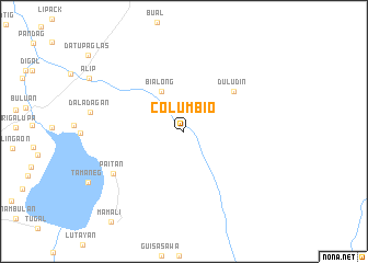 map of Columbio