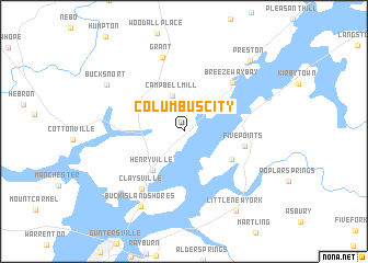 map of Columbus City