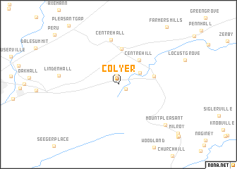 map of Colyer