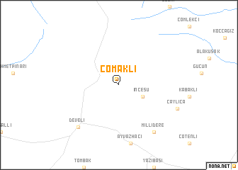 map of Çomaklı