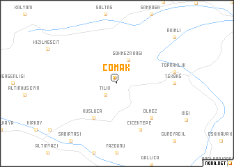 map of Çomak