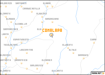 map of Comalapa