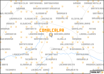 map of Comalcalpa