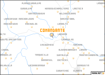 map of Comandante