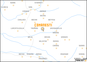 map of Comăneşti