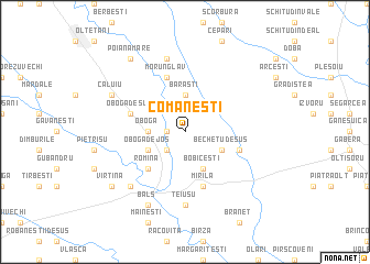 map of Comăneşti