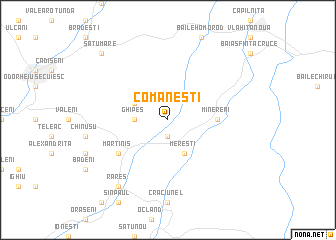 map of Comăneşti