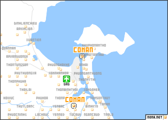 map of Cô Mân