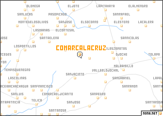 map of Comarca La Cruz