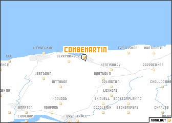 map of Combe Martin