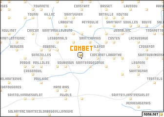 map of Combet