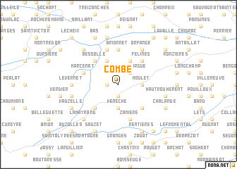 map of Combe