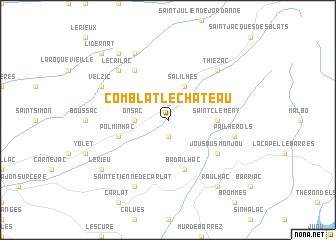 map of Comblat-le-Château