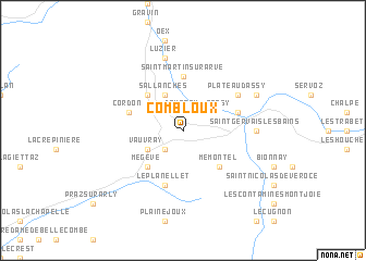 map of Combloux