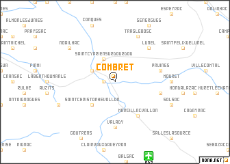 map of Combret