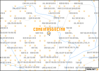 map of Comeiras de Cima