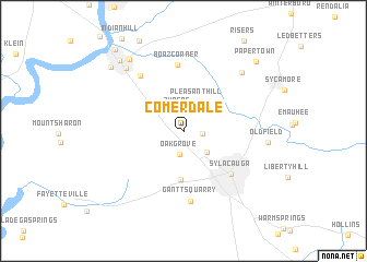 map of Comerdale