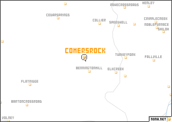 map of Comers Rock