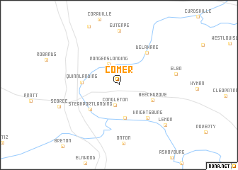 map of Comer