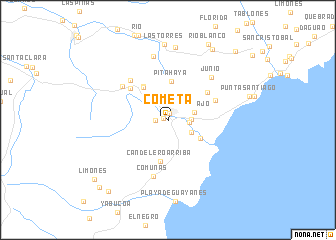 map of Cometa