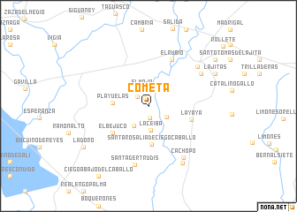 map of Cometa