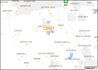 map of Comet