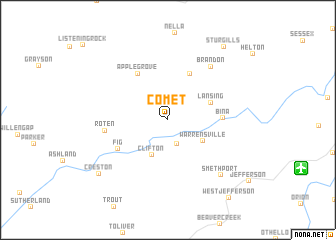 map of Comet