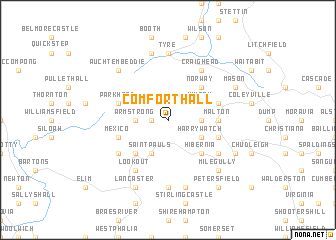 map of Comfort Hall