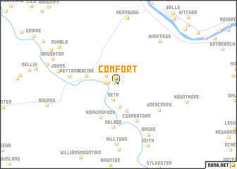 map of Comfort