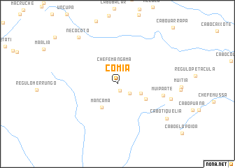 map of Comia