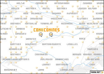 map of Comines