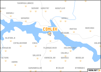 map of Çömlek