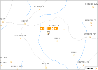 map of Commerce