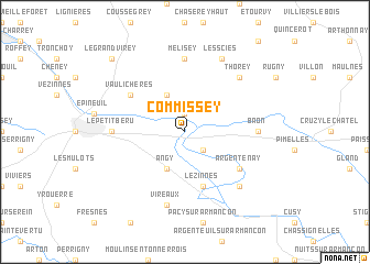 map of Commissey