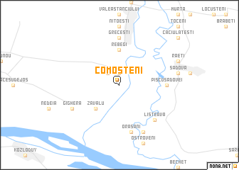 map of Comoşteni