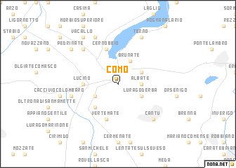 map of Como