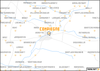 map of Compiègne