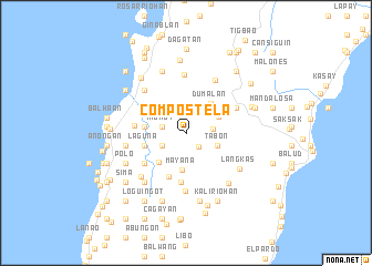 Map Of Compostela Cebu Compostela (Philippines) Map - Nona.net