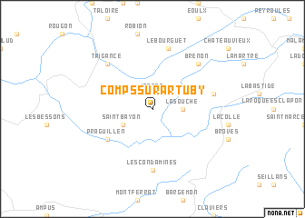 map of Comps-sur-Artuby